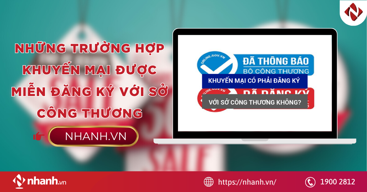 Những trường hợp khuyến mại được miễn đăng ký với Sở Công Thương