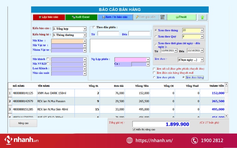 Phần mềm bán hàng miễn phí VQFree