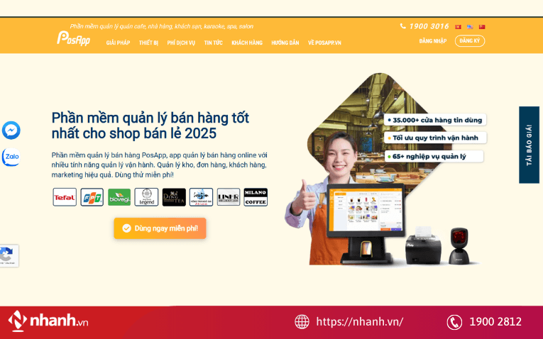 Phần mềm quản lý đơn hàng PosApp