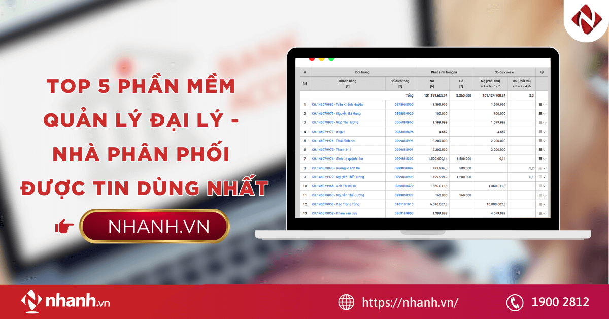 phần mềm quản lý đại lý - nhà phân phối