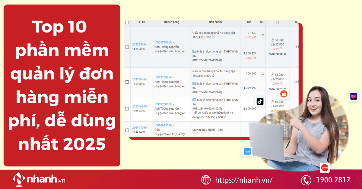 Top 10 phần mềm quản lý đơn hàng miễn phí, dễ dùng nhất 2025