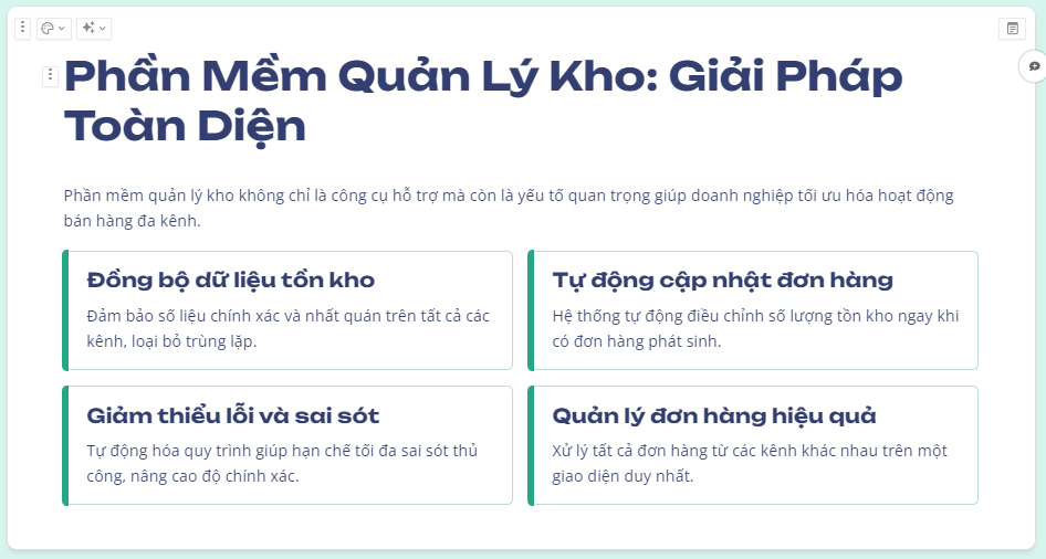 Phần mềm quản lý kho tự động