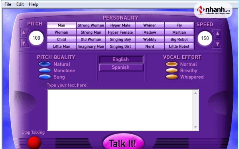 Phần mềm đọc tiếng anh TALK IT