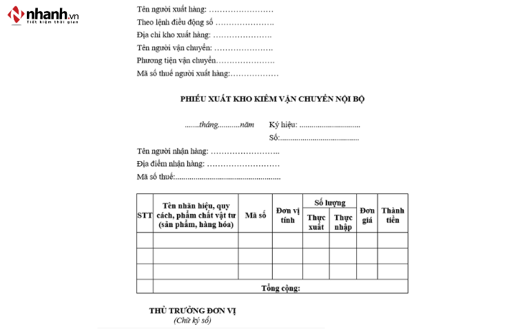 Phiếu xuất kho là gì?