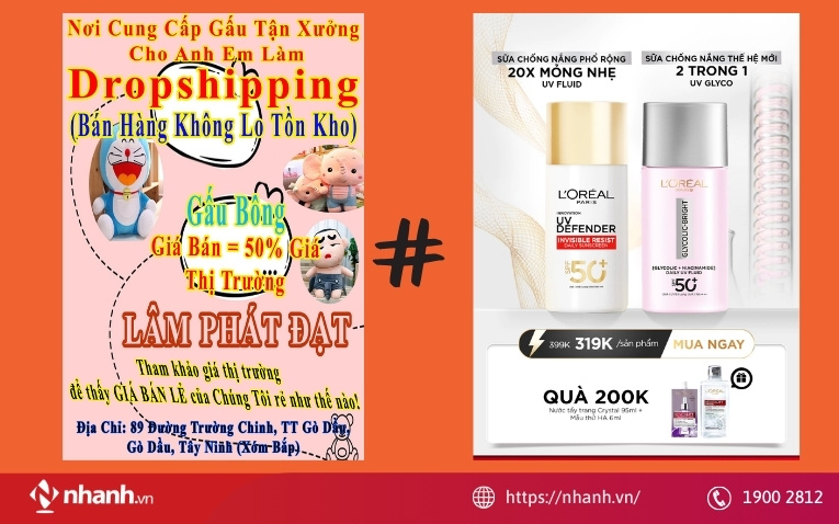 Quá nhiều chữ, banner rối mắt
