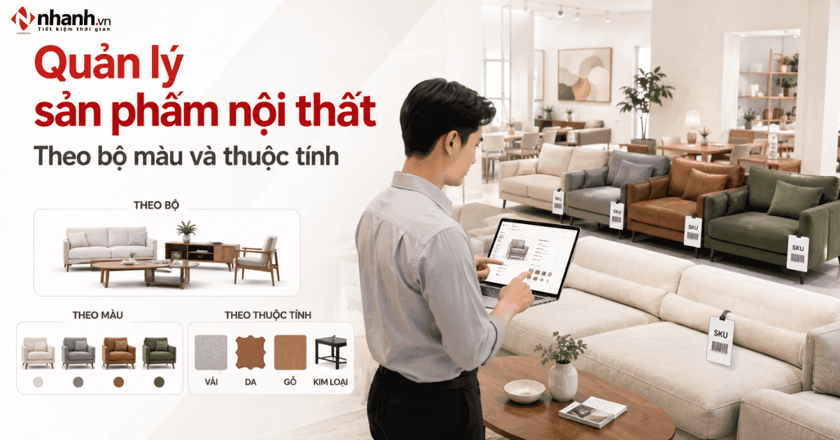 Cách quản lý sản phẩm nội thất theo bộ, mẫu và thuộc tính