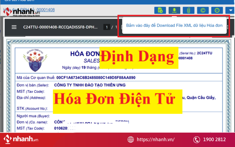Quy định về định dạng file hóa đơn điện tử khi tải