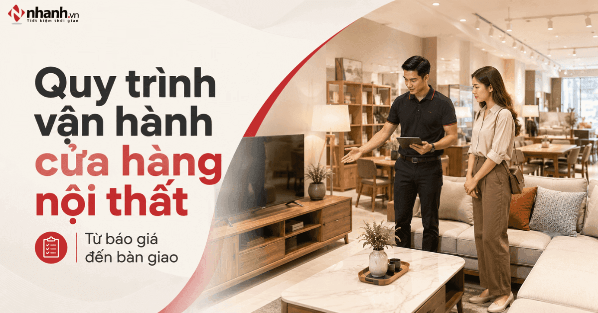 Quy trình vận hành cửa hàng nội thất từ báo giá đến bàn giao
