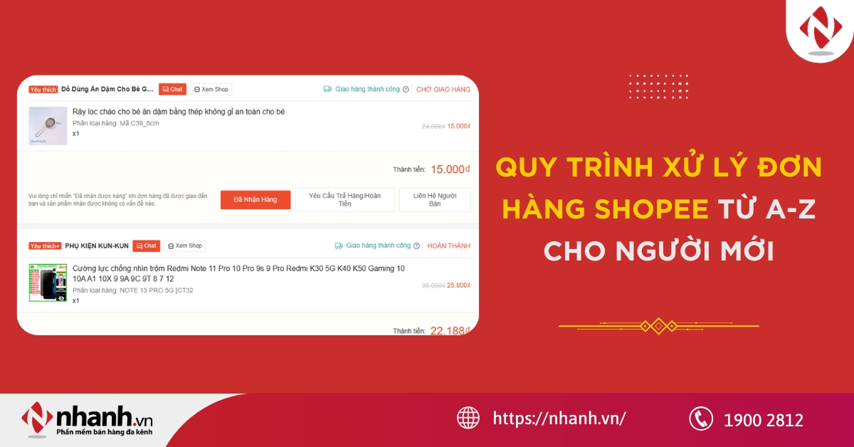 Quy trình xử lý đơn hàng Shopee từ A-Z cho người mới 2026