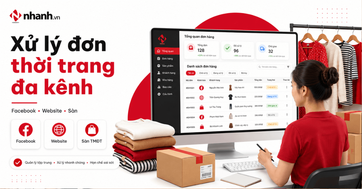 8 bước xử lý đơn thời trang từ Facebook, website và sàn