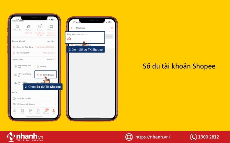 Số dư tài khoản Shopee