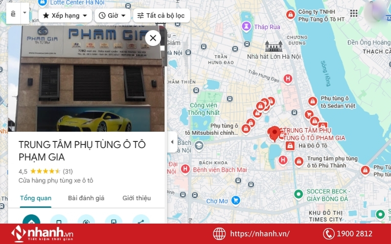 Sử dụng vị trí doanh nghiệp trên Google Maps