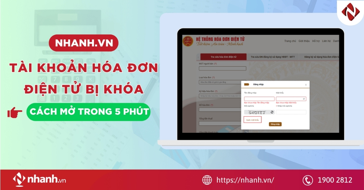 Tài khoản hóa đơn điện tử bị khóa: Cách mở khóa trong 5 phút