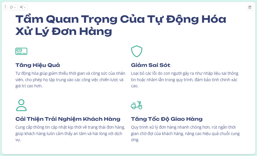 Tại sao tự động hóa xử lý đơn hàng lại quan trọng?