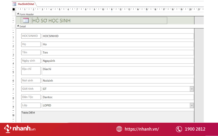 Tạo biểu mẫu (Forms) để nhập dữ liệu dễ dàng