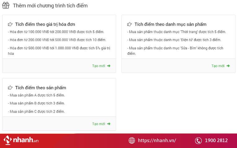 Tạo chương trình tích điểm tự động