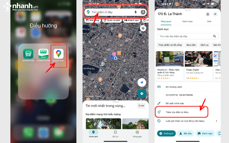 Cách tạo địa điểm trên Google Maps bằng điện thoại
