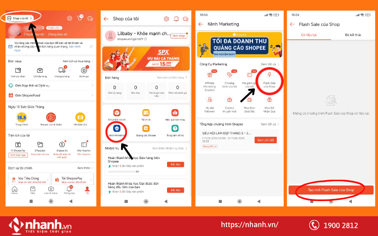 Tạo Flash Sale của Shop trên ứng dụng Shopee