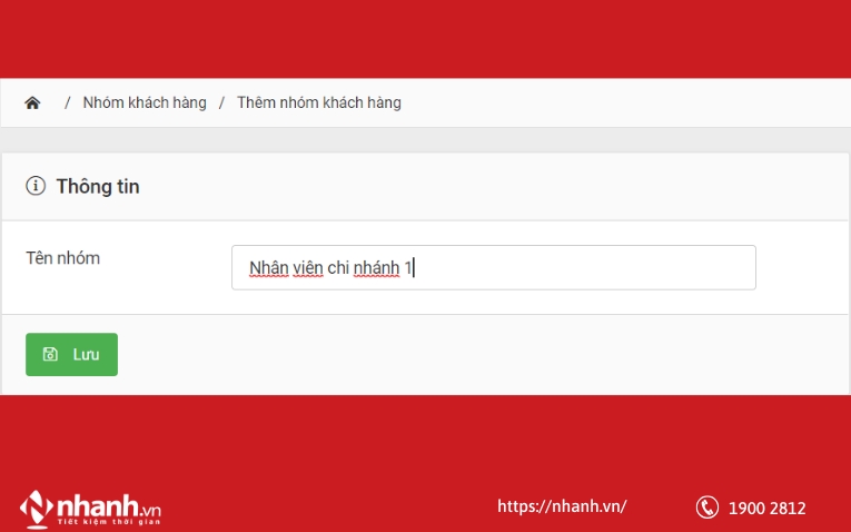 Tạo nhóm khách hàng