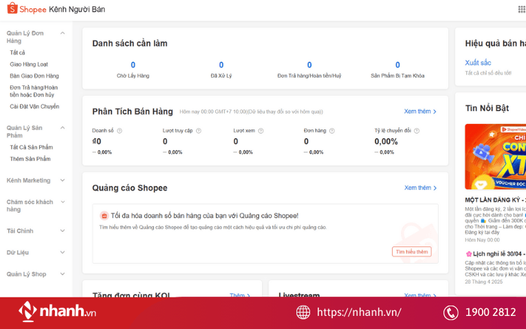 Bước 1: Tạo tài khoản người bán trên Shopee