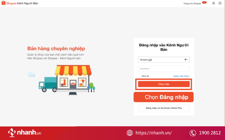 Tạo tài khoản người bán trên Shopee
