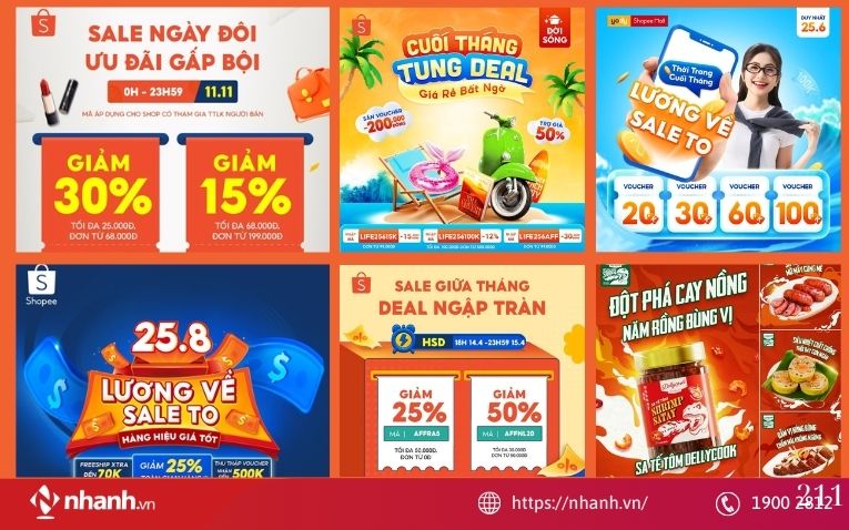 Tham gia chương trình giảm giá của Shopee