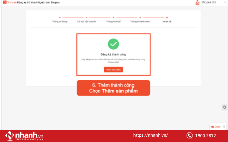 Thêm thành công, chọn thêm sản phẩm