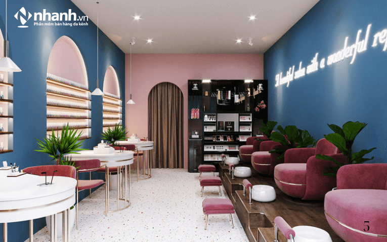 Thiết kế tiệm nail thu hút