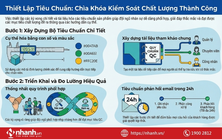 Thiết lập tiêu chuẩn cho từng chi tiết sản phẩm