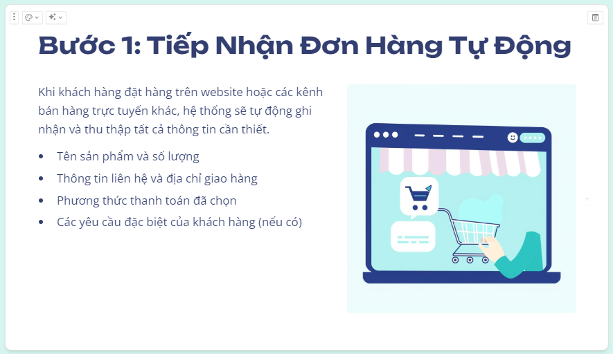 Nhận đơn hàng từ website