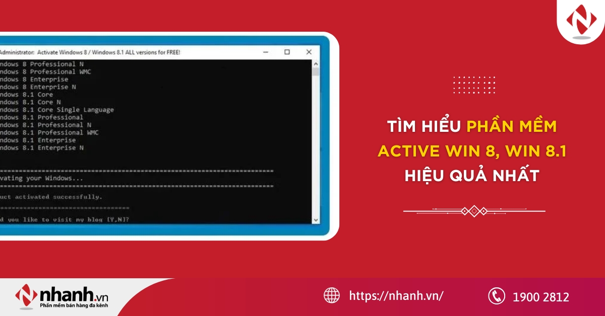 Tìm hiểu Phần mềm active win 8, win 8.1 hiệu quả nhất
