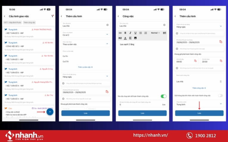 Tính năng giao việc cho nhân viên trên iPOS HRM