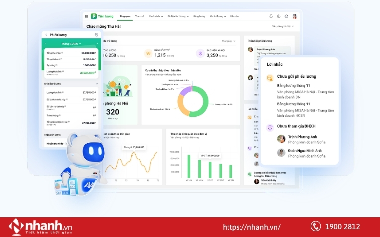 Tính năng lưu trữ bảng lương, phiếu lương nhân viên của MISA AMIS HRM