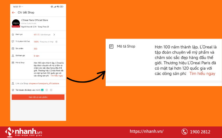 Tối ưu mô tả shop, mô tả sản phẩm