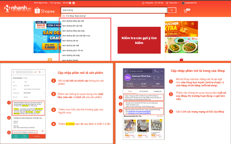 Tối ưu SEO Shopee