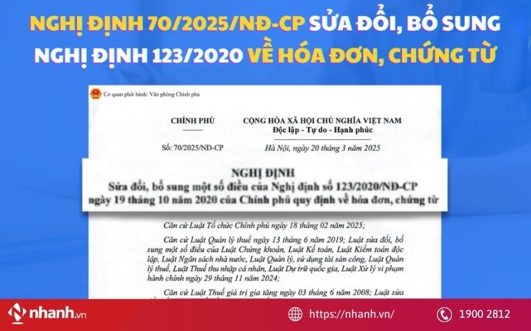 Tổng quan nghị định 70 2025 về hóa đơn