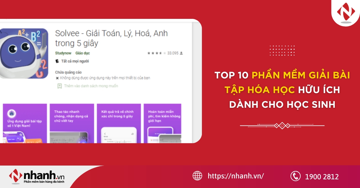 Top 10 phần mềm giải bài tập Hóa học hữu ích dành cho học sinh