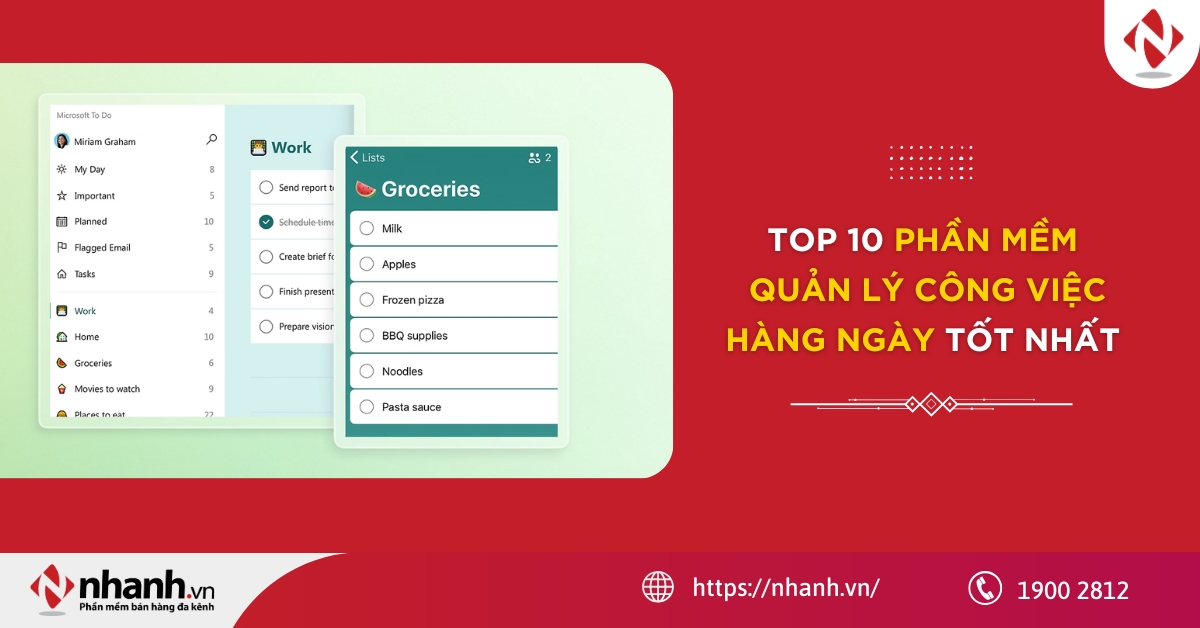 Top 10 phần mềm quản lý công việc hàng ngày tốt nhất