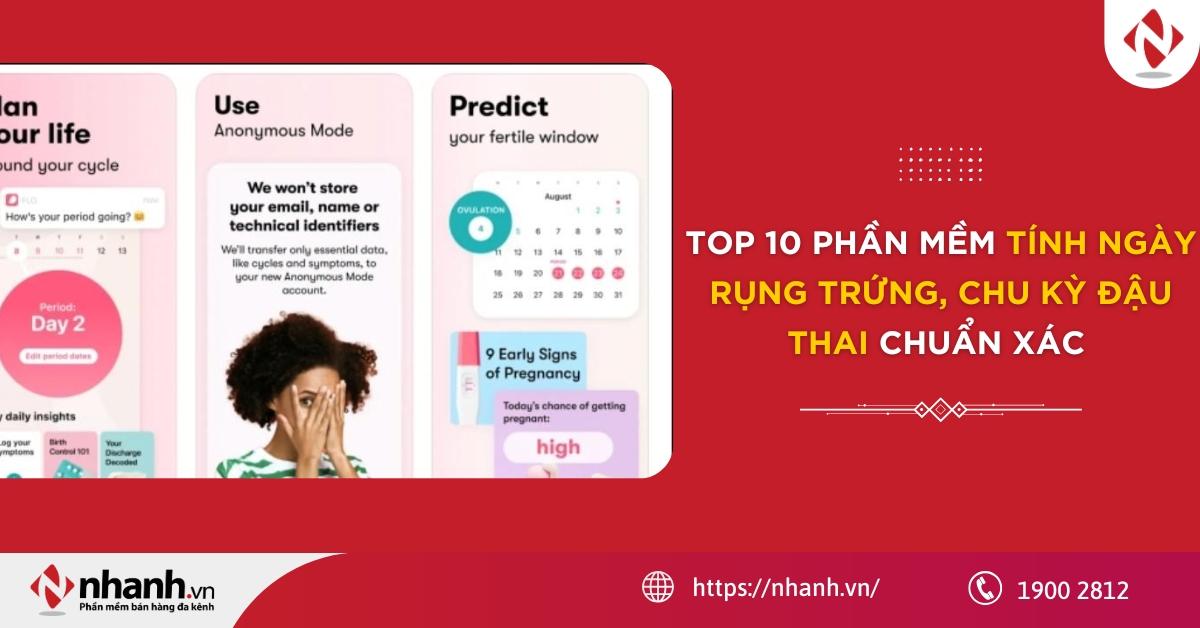 Top 10 phần mềm tính ngày rụng trứng, chu kỳ đậu thai chuẩn xác