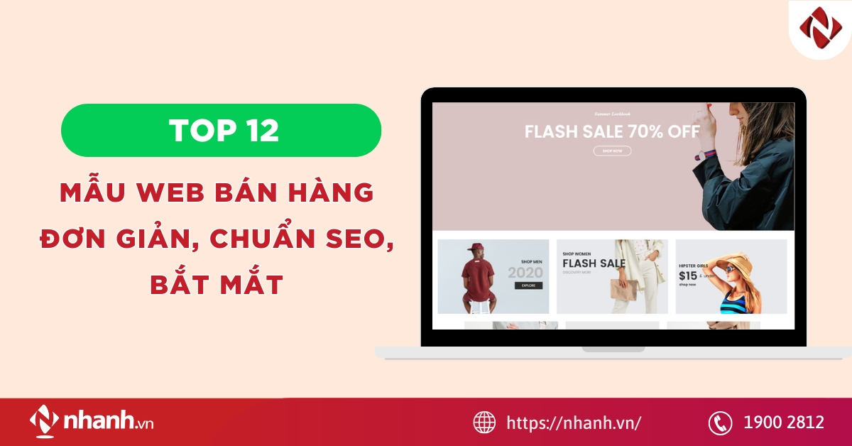 Top 12 mẫu web bán hàng đơn giản, chuẩn SEO, bắt mắt năm 2026
