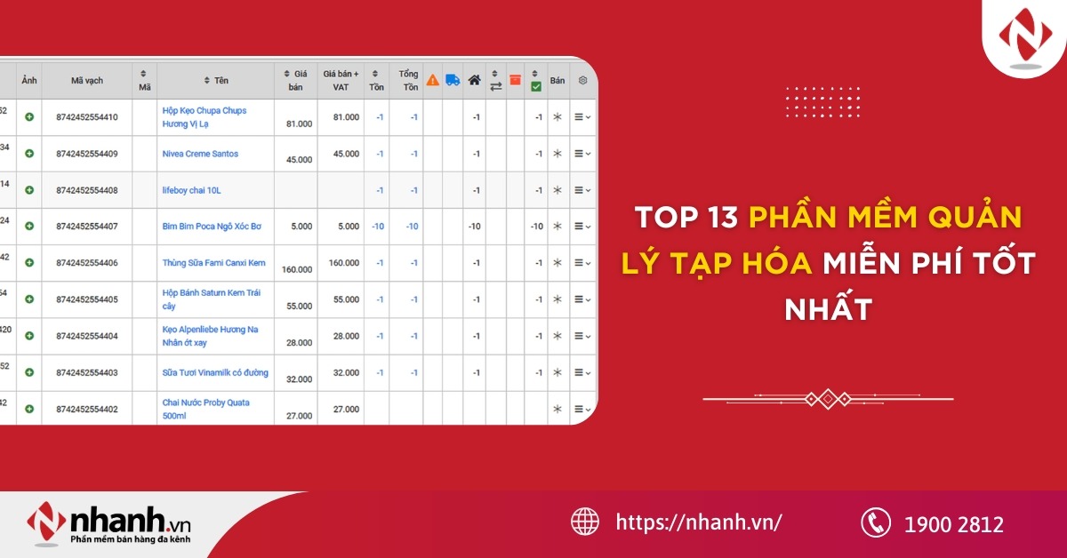 Top 13 phần mềm quản lý tạp hóa miễn phí tốt nhất năm 2026
