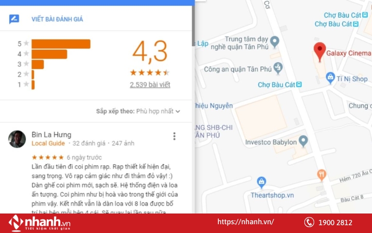 Trả lời đánh giá trên Google Maps