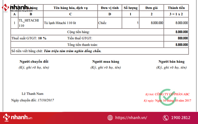 Trường hợp nào hóa đơn điện tử không cần chữ ký số của người mua?