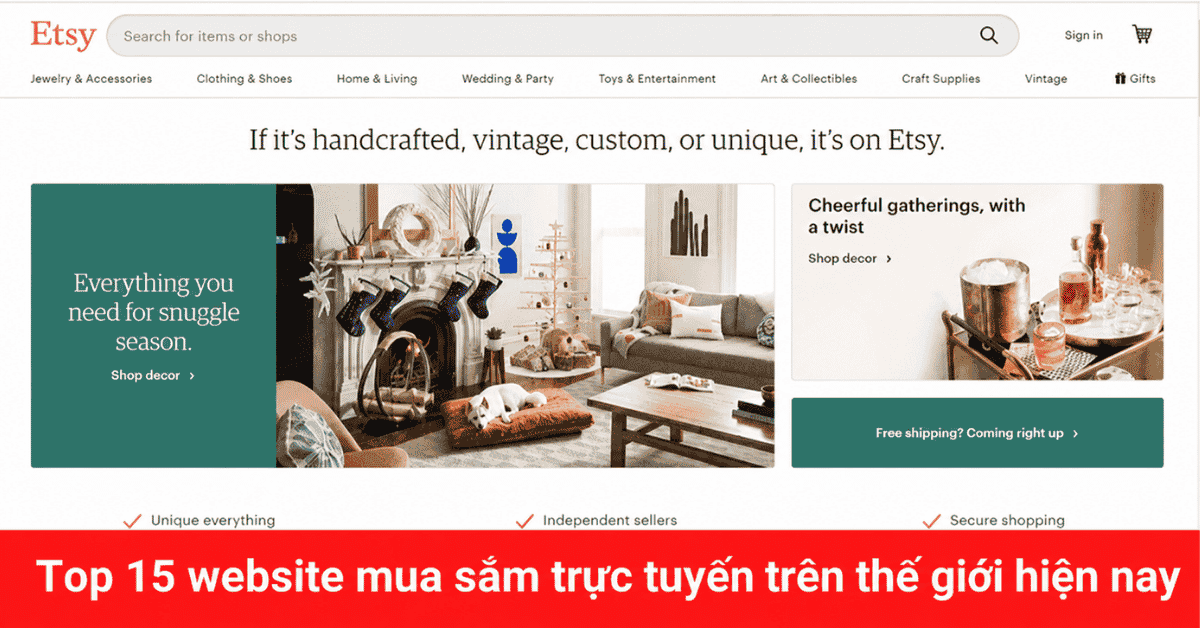 Top 15 website mua sắm trực tuyến trên thế giới hiện nay