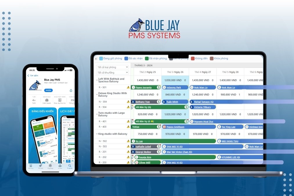 Phần quản lý khách sạn Blue Jay PMS