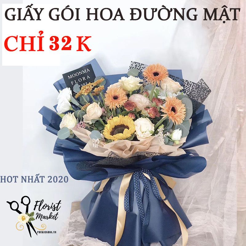 GIẤY GÓI HOA BÓNG MỜ ĐƯỜNG MẬT (Best Sale)