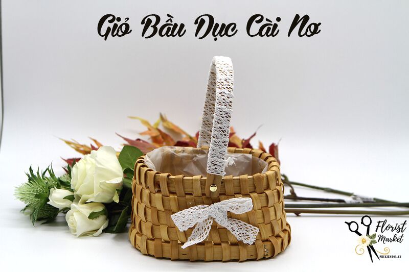 Giỏ Bầu Dục Cài Nơ