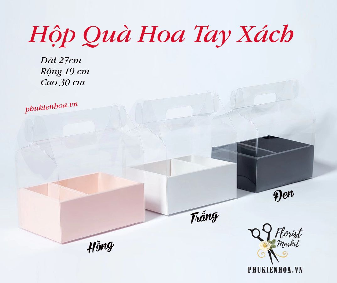 Hộp Quà Hoa Tay Xách Hàn Quốc