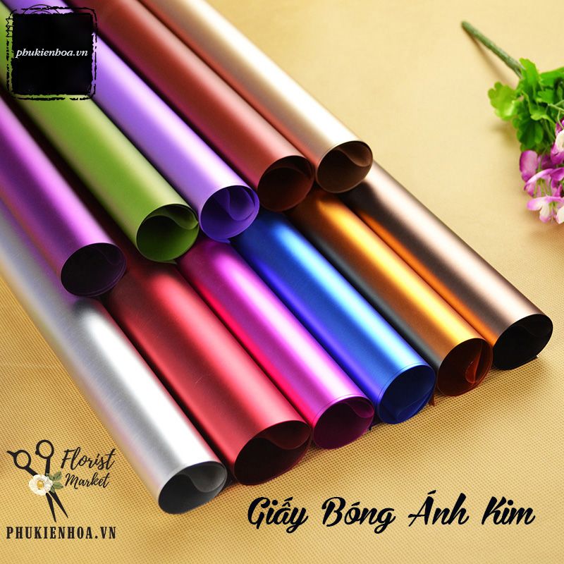 Giấy Gói Hoa Bóng Ánh Kim