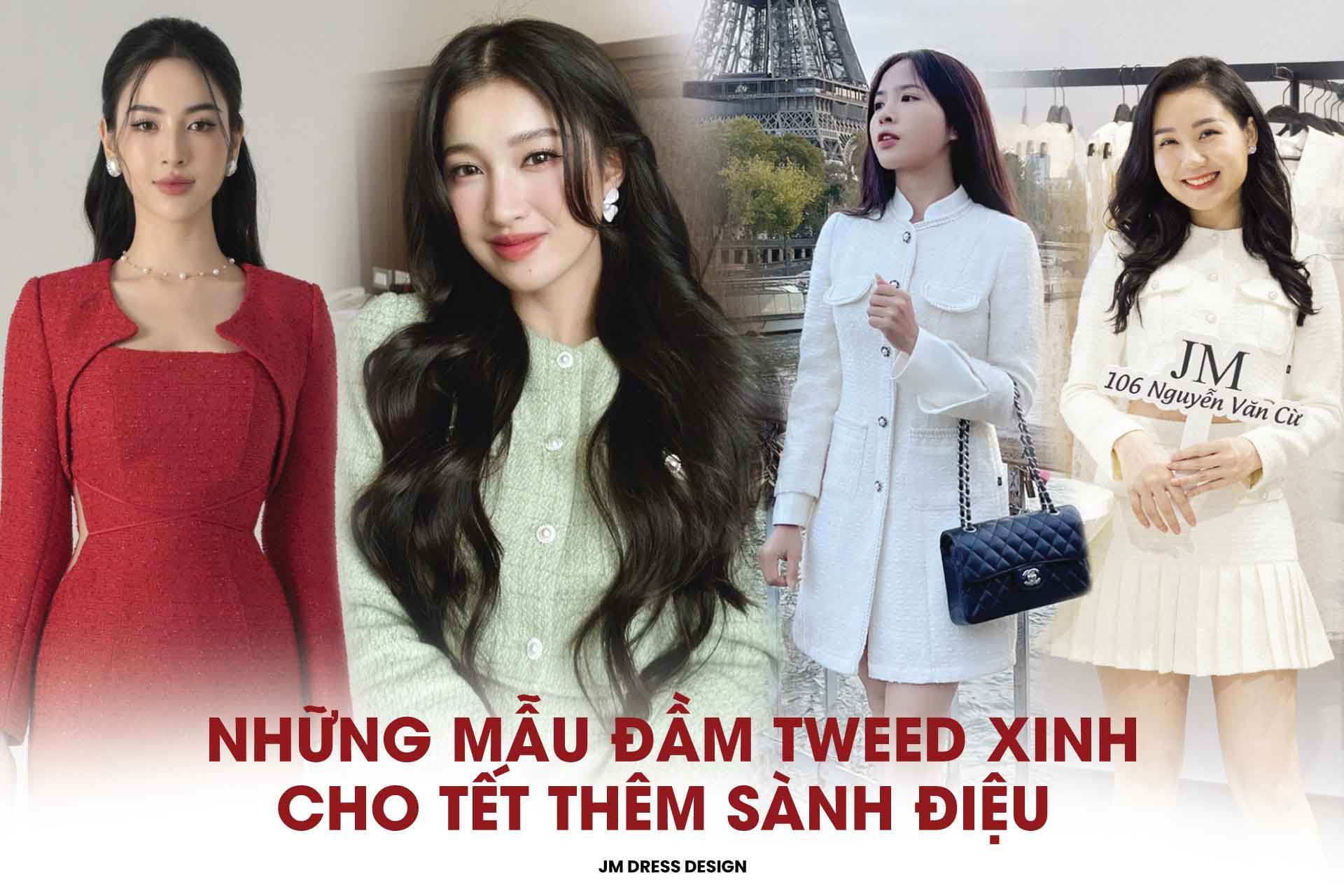 NHỮNG MẪU ĐẦM TWEED XINH THỎA SỨC DIỆN TẾT SÀNH ĐIỆU